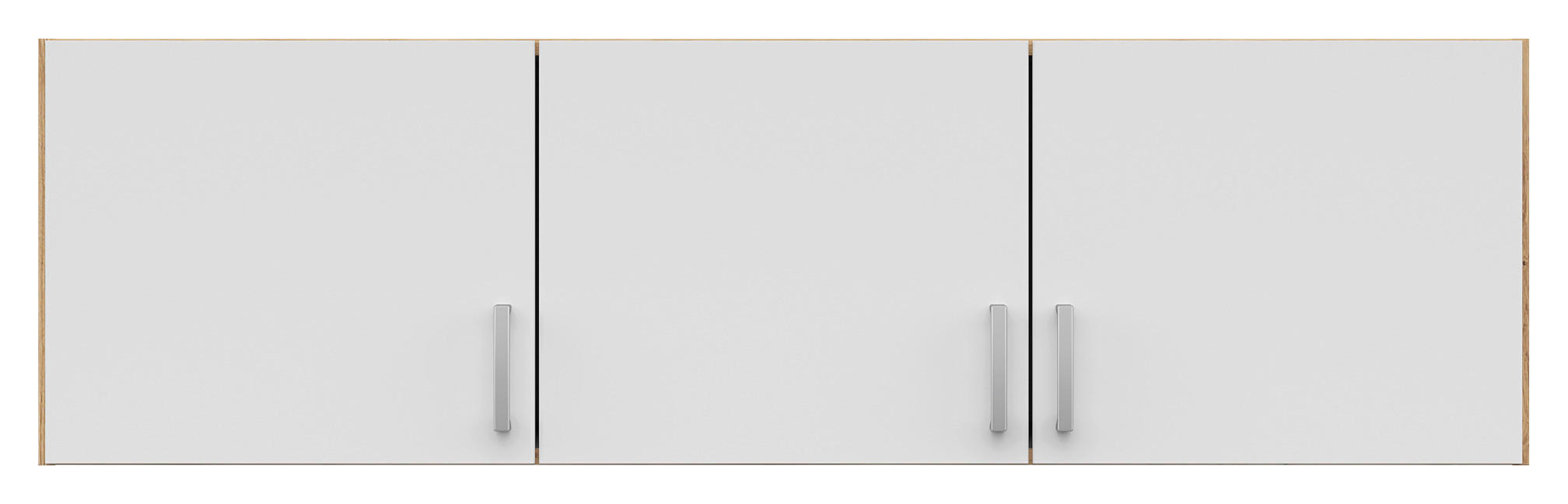 Aufsatzschrank B: 136 cm Brando Eiche Dekor/Weiß