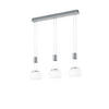 LED-HÄNGELEUCHTE 82/18/150 cm    - Weiss/Nickelfarben, Design, Glas/Metall (82/18/150cm) - Trio Leuchten