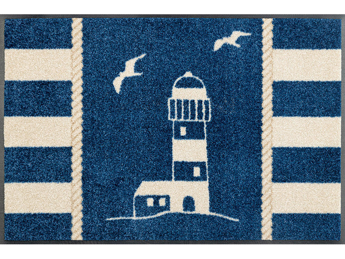 FUßMATTE 50/75 cm Sea view  - Blau, KONVENTIONELL, Kunststoff/Textil (50/75cm) - wash+dry