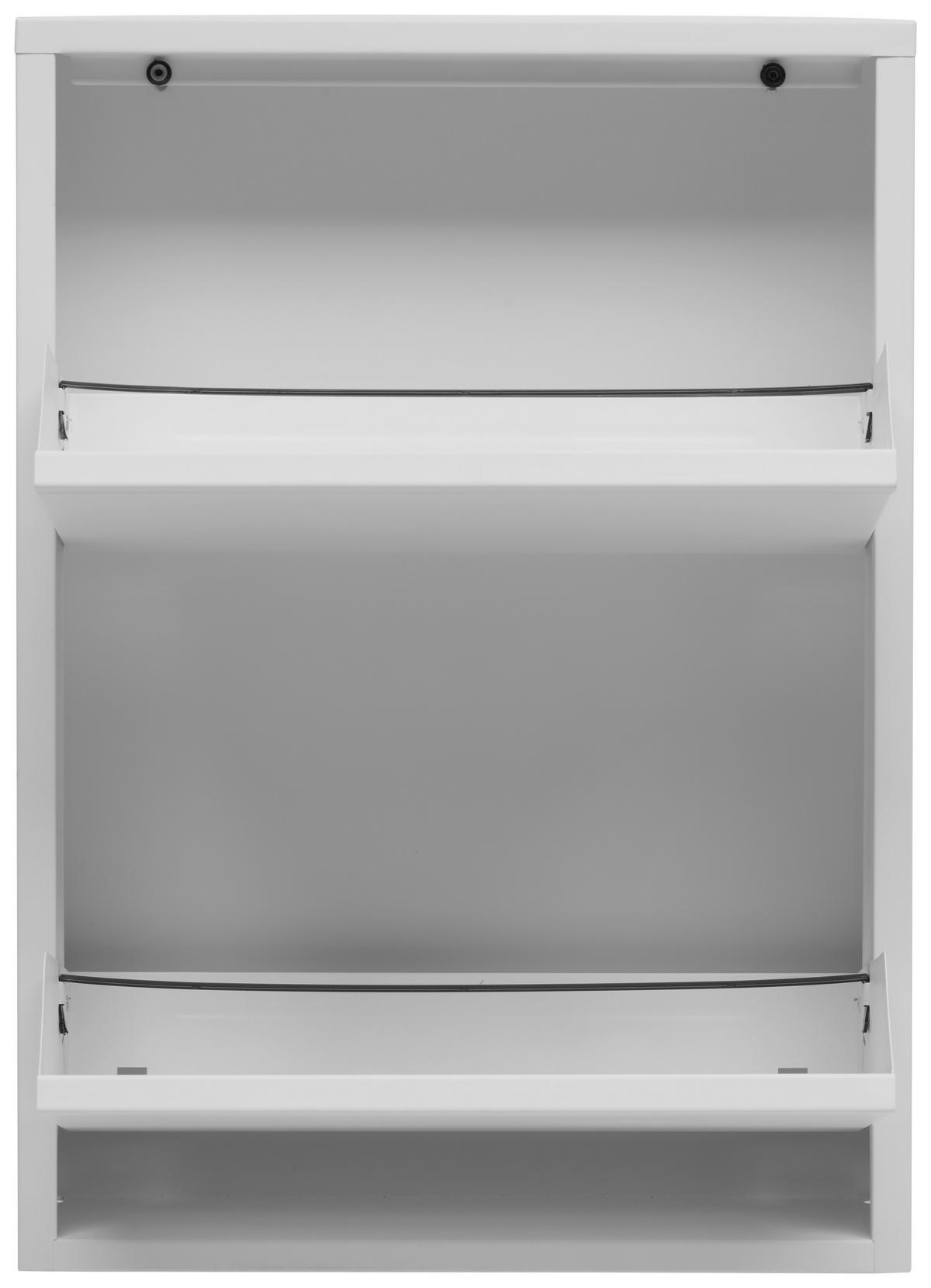 VÝKLOPNÁ SKRINKA NA TOPÁNKY, biela, 50/70,5/15 cm - biela, Basics, kov (50/70,5/15cm) - Carryhome