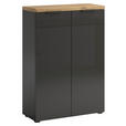 SCHUHSCHRANK 80/115/34 cm - Eichefarben/Anthrazit, Design, Holzwerkstoff/Kunststoff (80/115/34cm) - Xora