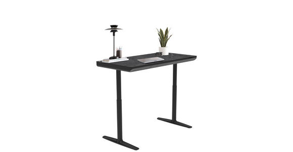 SCHREIBTISCH höhenverstellbar  - Schwarz, Design, Holzwerkstoff/Kunststoff (140/70/73-118cm) - Novel