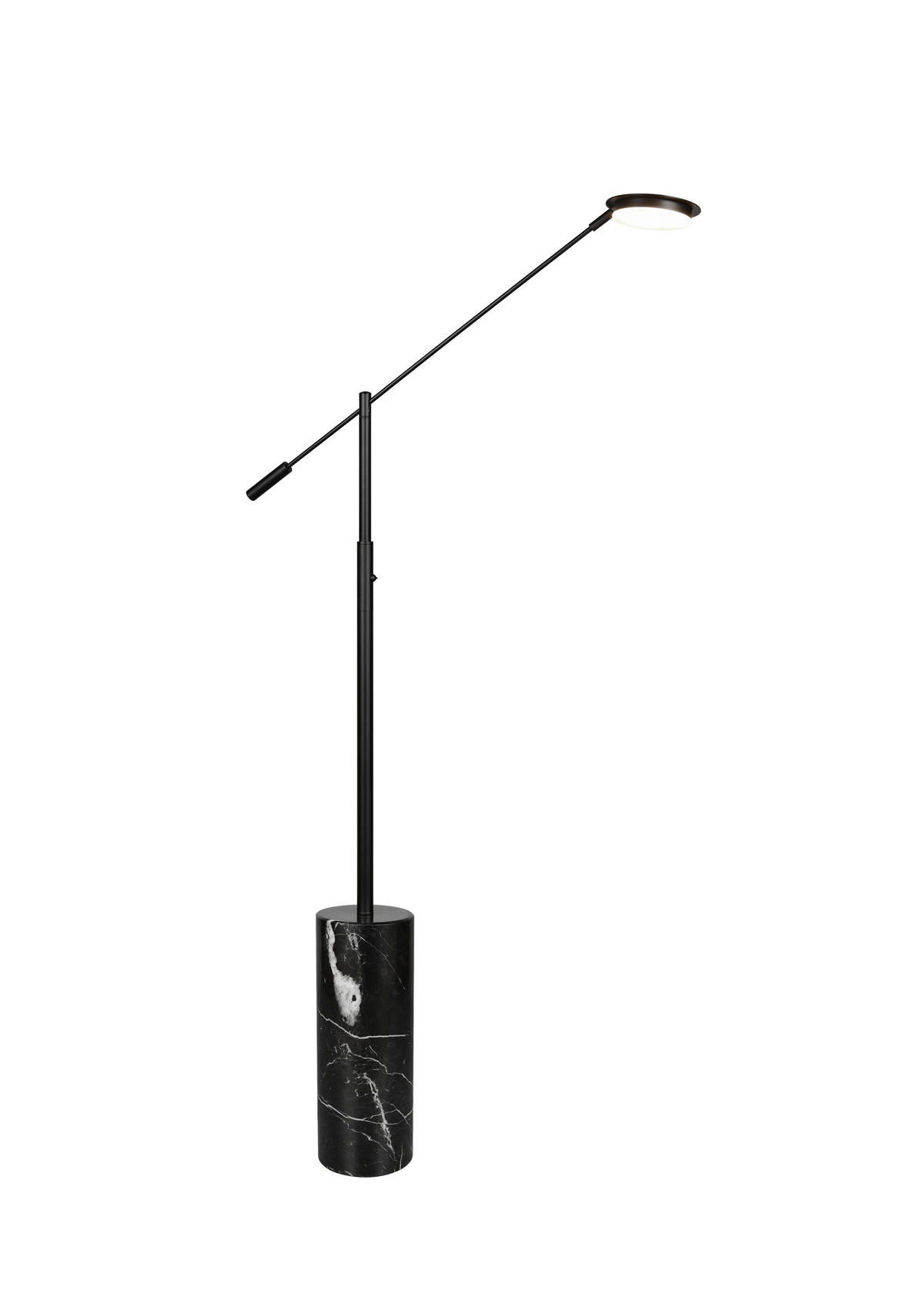 LED-STEHLEUCHTE Fiore   - Schwarz, KONVENTIONELL, Stein/Metall (145/15/64cm) - Trio Leuchten
