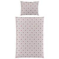 BETTWÄSCHE Makosatin 140/200 cm  - Beige/Rot, Design, Textil (140/200cm) - Fleuresse