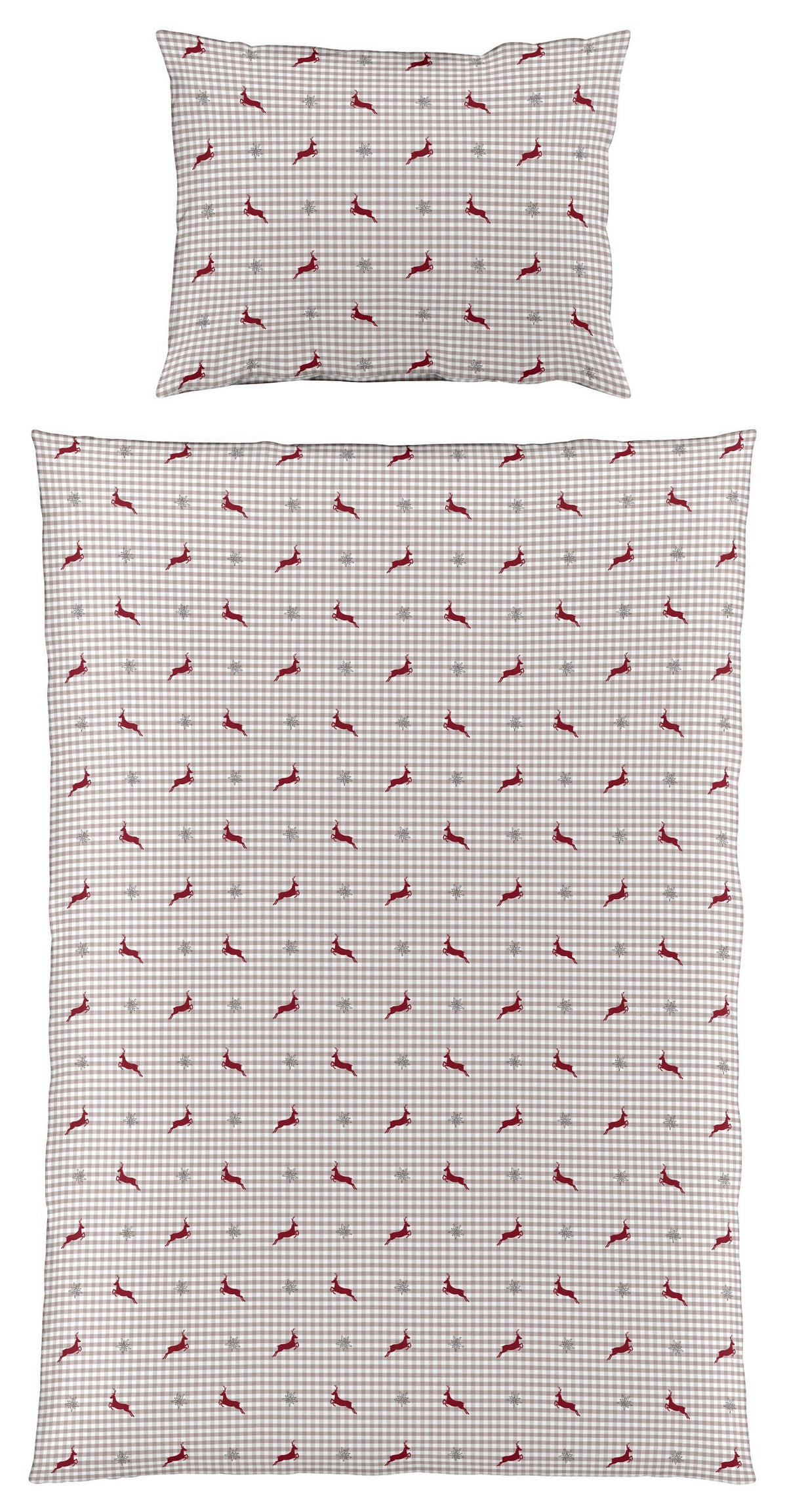 BETTWÄSCHE Makosatin 140/200 cm  - Beige/Rot, Design, Textil (140/200cm) - Fleuresse