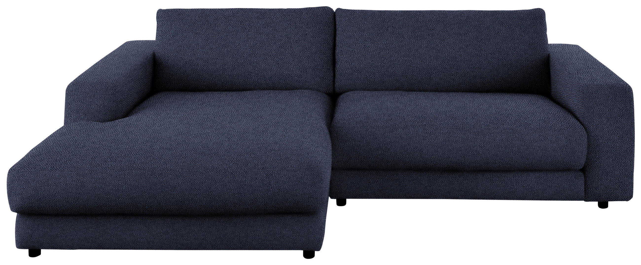 ECKSOFA in Flachgewebe Dunkelblau  190/270 cm  - Schwarz/Dunkelblau, Design, Kunststoff/Textil (190/270cm) - Lomoco