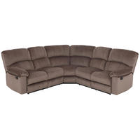 ECKSOFA Eckteil  Braun Samt  - Schwarz/Braun, KONVENTIONELL, Kunststoff/Textil (253/100/253cm) - P & B