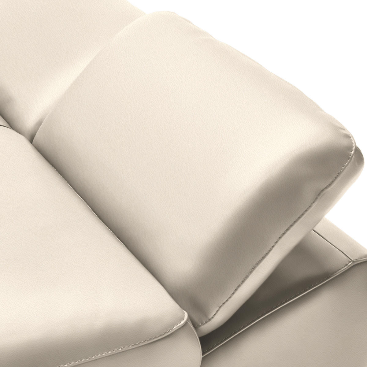 ECKSOFA in Echtleder Beige  286/183 cm  - Beige/Schwarz, Design, Leder/Metall (286/183cm) - Celina Home