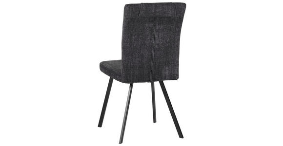 STUHL , , Mikrofaser  - Schwarz/Grau, MODERN, Textil/Metall (46/94/58cm) - Carryhome