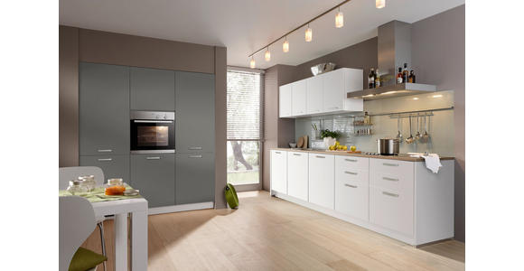 EINBAUKÜCHE - Weiß/Grau, Design, Holzwerkstoff - Dieter Knoll