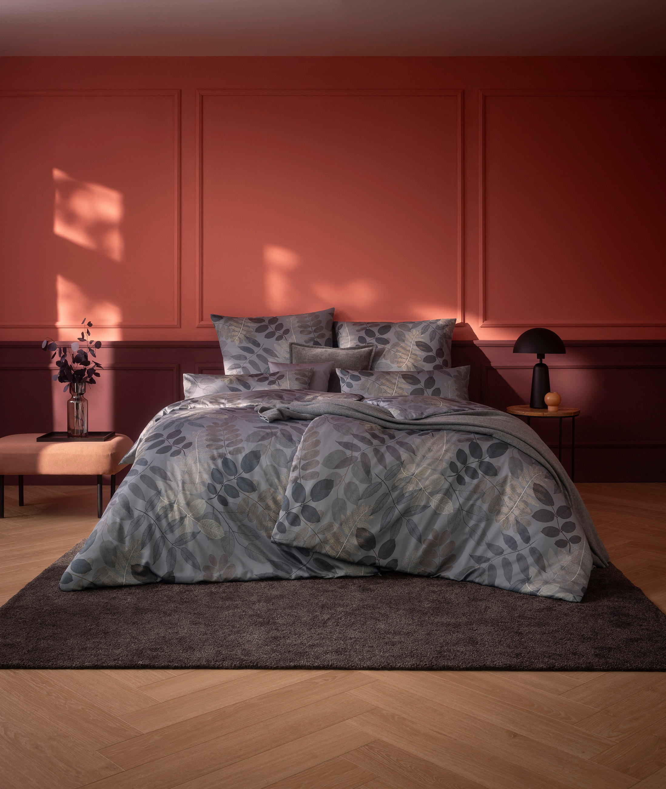 BETTWÄSCHE Atelier Makosatin 135/200 cm  - Grau, Design, Textil (135/200cm) - Estella