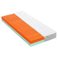 MATRACE ZE STUDENÉ PĚNY, 90/200 cm - šedá/bílá, Basics, textil (90/200cm) - Swedish Line