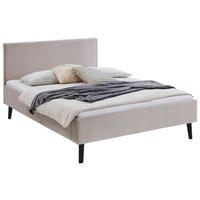 POLSTERBETT Beige 140/200 cm  - Beige/Schwarz, Basics, Holz/Textil (140/200cm) - Boxxx