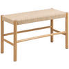 SITZBANK 80/45/35 cm Naturfarben, Kieferfarben Kiefer teilmassiv  - Naturfarben/Kieferfarben, Trend, Holz/Textil (80/45/35cm)