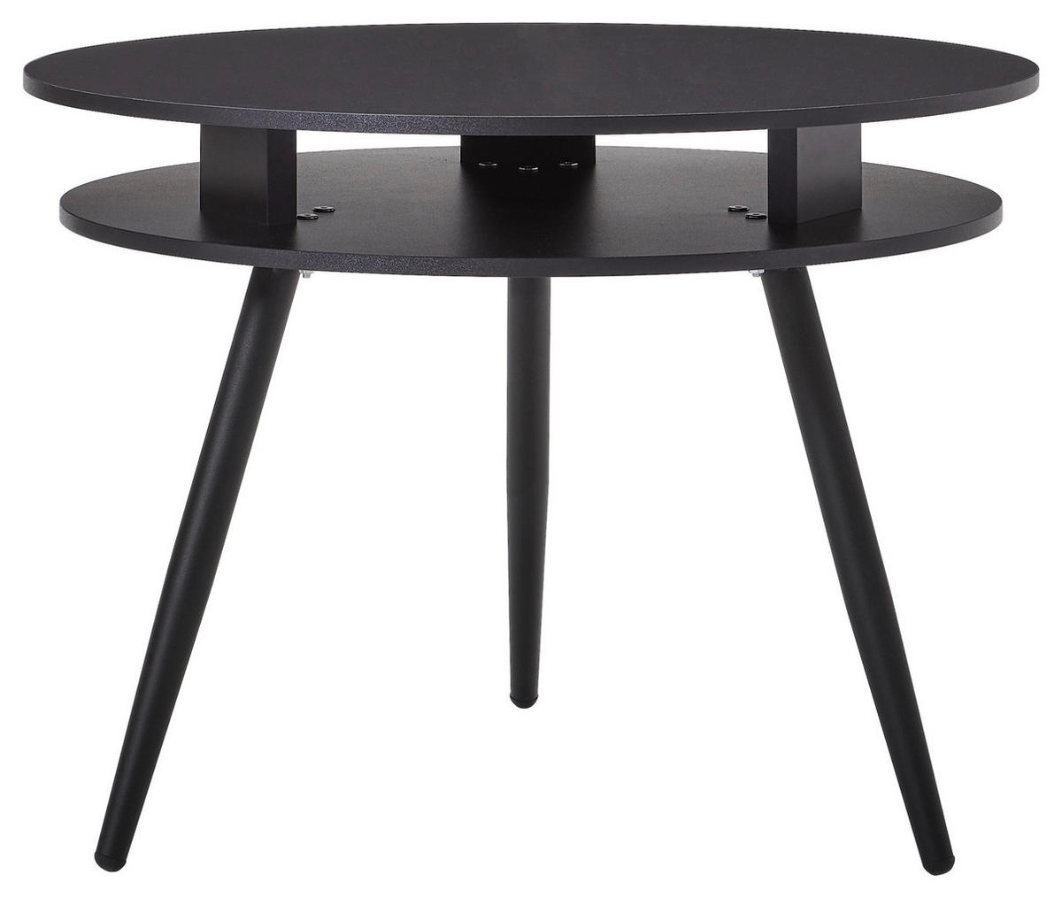 Set Măsuțe De Cafea din material pe bază de lemn, 90/90/51 cm - stejar sălbatic/negru, Basics, material pe bază de lemn (90/90/51cm) - P & B