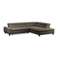 ECKSOFA Taupe Chenille  - Taupe/Chromfarben, KONVENTIONELL, Textil/Metall (312/234cm) - Livetastic