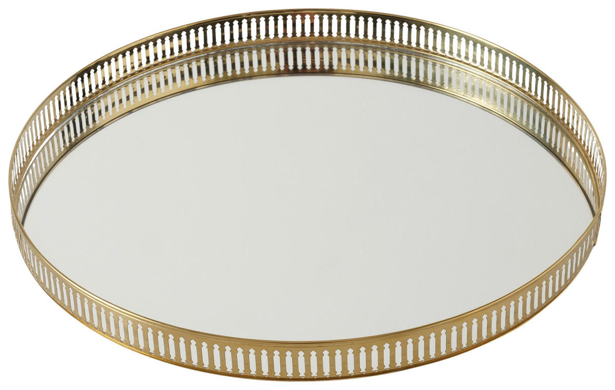 DEKOTABLETT 35/3 cm    - Goldfarben, Trend, Metall (35/3cm) - Ambia Home