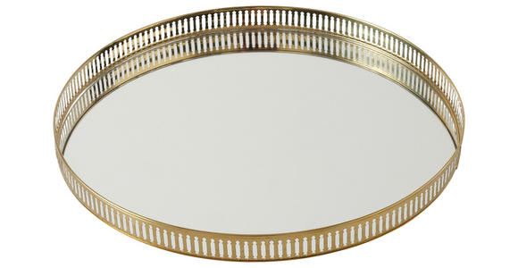 DEKOTABLETT 35/3 cm    - Goldfarben, Trend, Metall (35/3cm) - Ambia Home