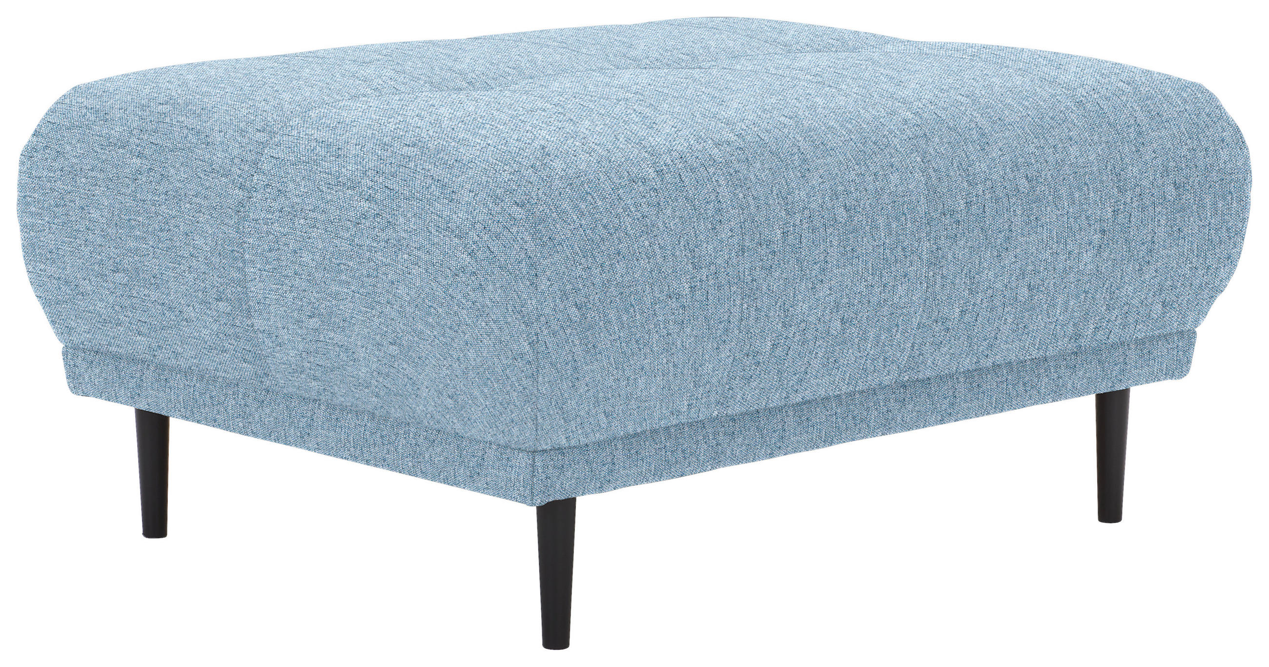 HOCKER in Textil Hellblau  - Schwarz/Hellblau, Design, Holz/Textil (93/45/77cm) - Stylife