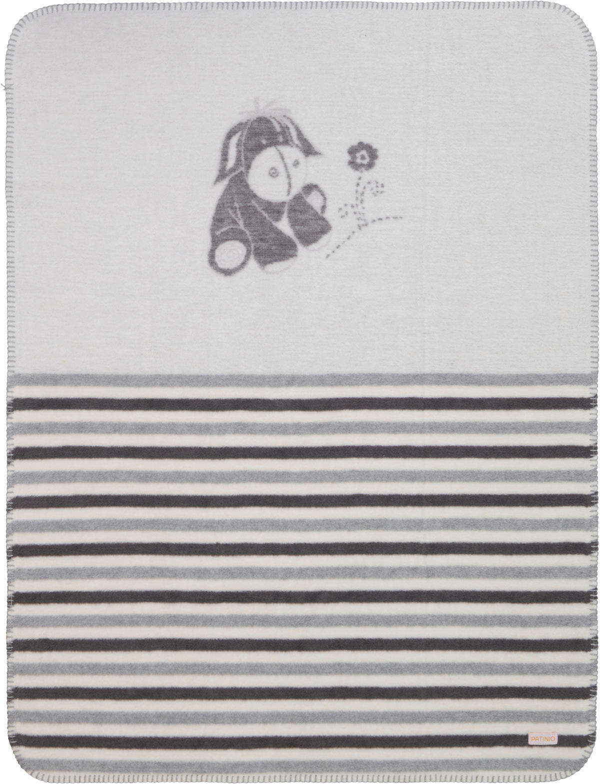 HEBKÁ DEKA - sivá/krémová, Basics, textil (75/100cm) - Patinio