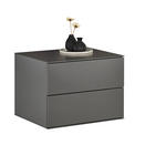 KOMMODE , 60/44/50 cm, 2 Schublade(n)  - Anthrazit, Design, Holzwerkstoff (60/44/50cm) - Dieter Knoll
