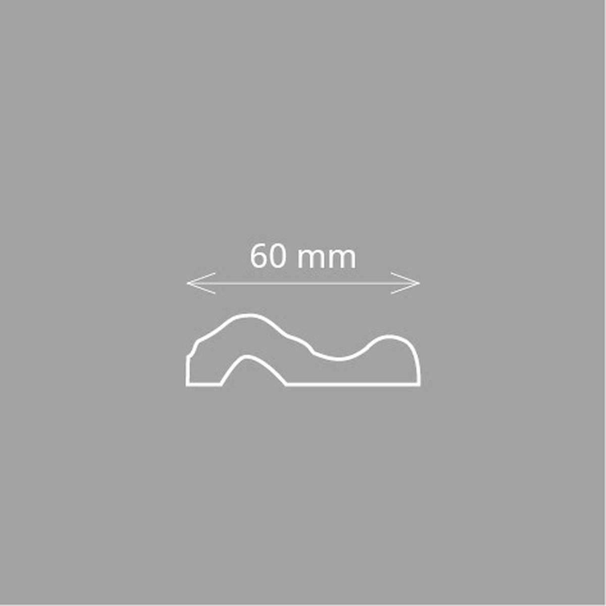 ZIERLEISTE 200/6,0/2,0 cm Weiß Kunststoff  - Weiß, Design, Kunststoff (200/6,0/2,0cm)