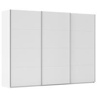 SCHWEBETÜRENSCHRANK 301/236/68 cm 3-türig Weiß  - Alufarben/Weiß, Basics, Holzwerkstoff/Metall (301/236/68cm) - Novel