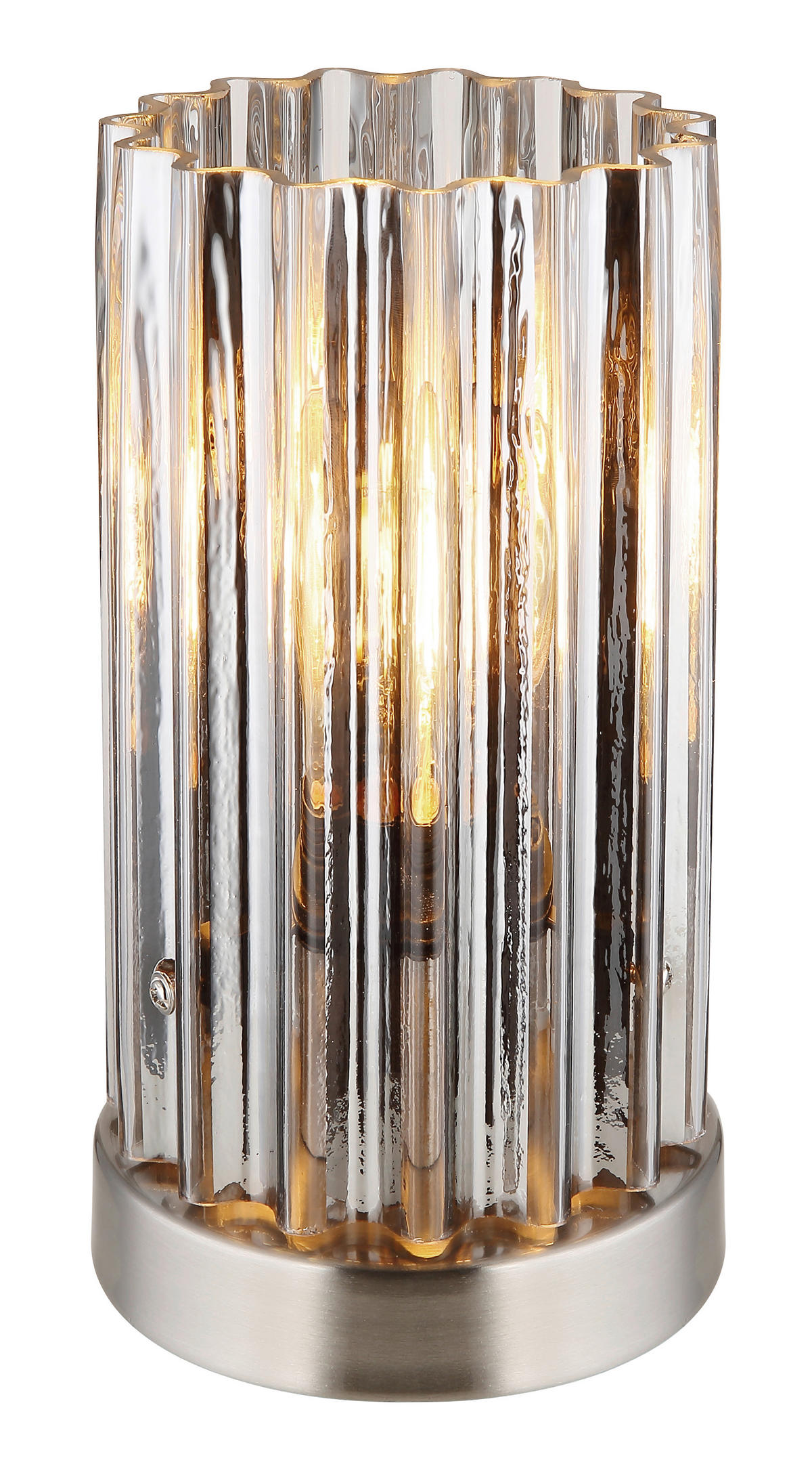 TISCHLEUCHTE 12/21,5 cm   - Klar/Schwarz, KONVENTIONELL, Glas/Kunststoff (12/21,5cm) - Globo