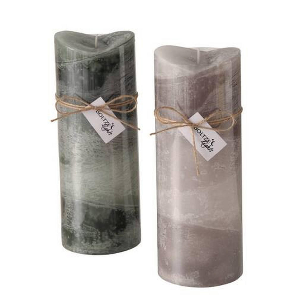 BLOCKLJUS 10/25 cm  - beige/mörkgrön, Basics, paraffin/naturmaterial (10/25cm)