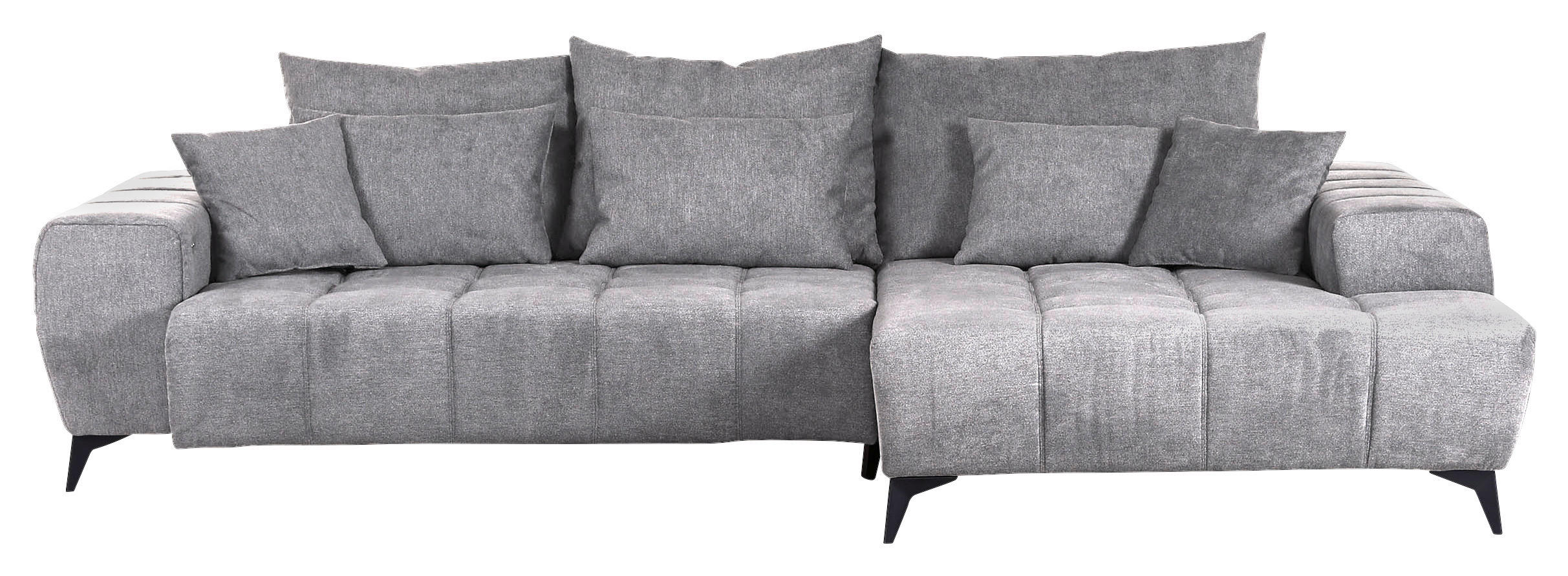 Thumbnail - Carryhome Ecksofa, Hellgrau, Textil, 3-Sitzer, Füllung: Schaumstoff, Ottomane rechts, L-Form, 300x205 cm, Made in EU, se...