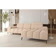 ECKSOFA Beige Flachgewebe Sitztiefenverstellung, Kopfteilverstellung, Rücken echt  - Beige/Schwarz, KONVENTIONELL, Kunststoff/Textil (273/171cm) - Carryhome