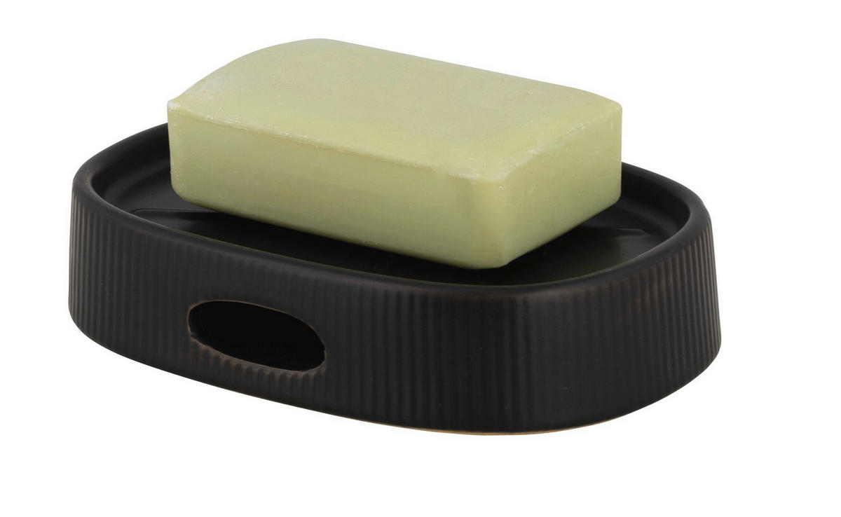 SEIFENSCHALE - Schwarz, Basics, Keramik (13,5/2,5/10cm) - Wenko