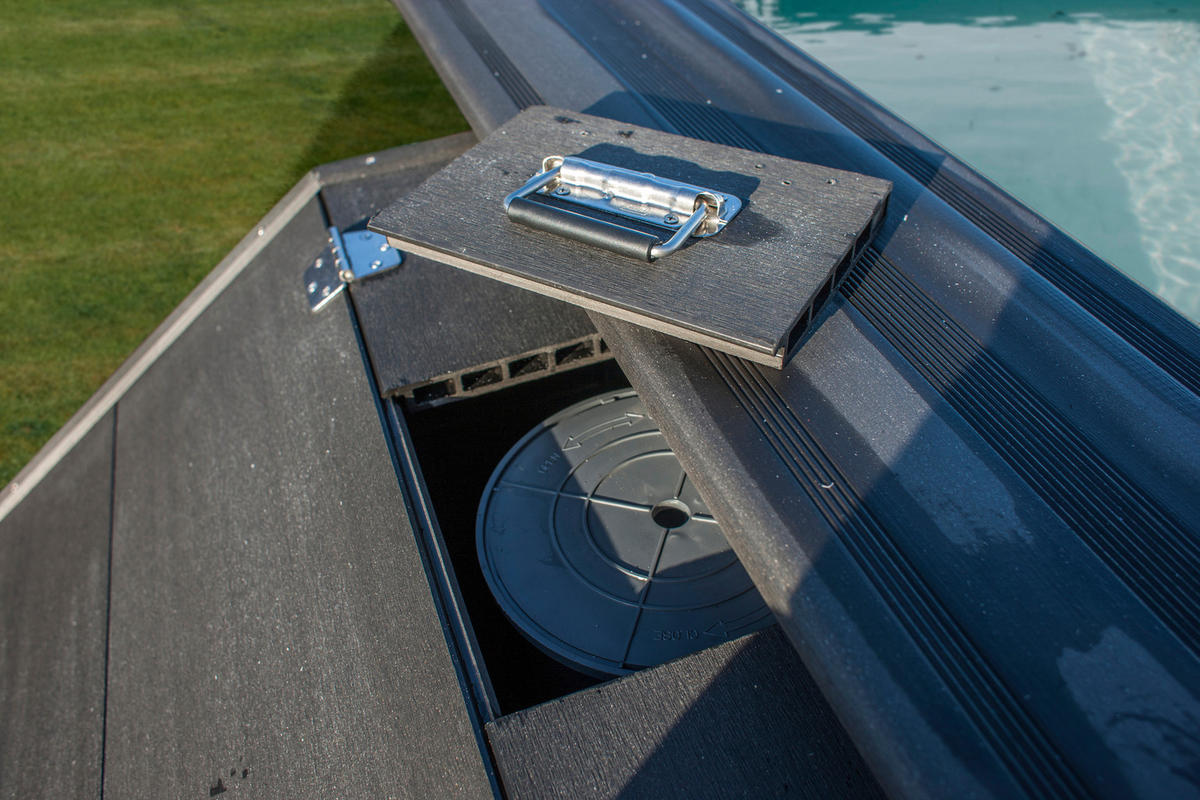 POOL-TECHNIKRAUM 2024  - Grau, KONVENTIONELL, Holzwerkstoff (80/89/60cm) - Gre