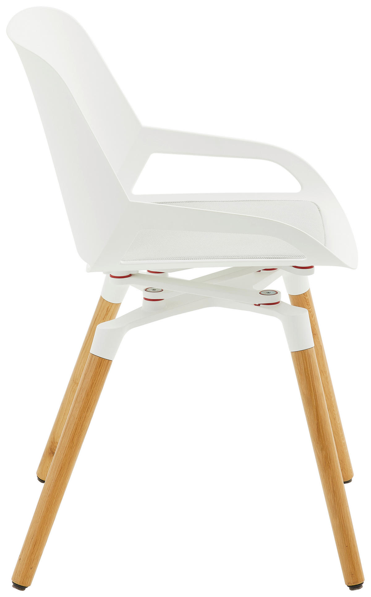 BESUCHERSTUHL Weiß  - Weiß/Naturfarben, Basics, Holz/Kunststoff (50/72/52cm) - Aeris