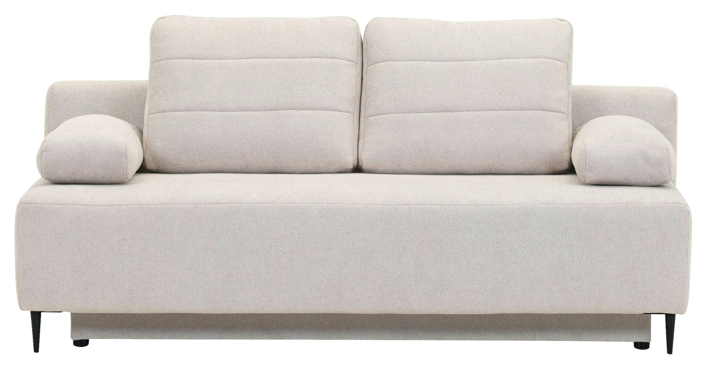 SCHLAFSOFA in Flachgewebe Naturfarben  - Schwarz/Naturfarben, KONVENTIONELL, Textil/Metall (197/75/100cm) - Carryhome