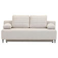 SCHLAFSOFA Flachgewebe Naturfarben  - Schwarz/Naturfarben, KONVENTIONELL, Textil/Metall (197/75/100cm) - Carryhome