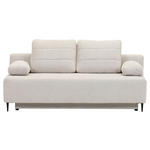SCHLAFSOFA Flachgewebe Naturfarben  - Schwarz/Naturfarben, KONVENTIONELL, Textil/Metall (197/75/100cm) - Carryhome