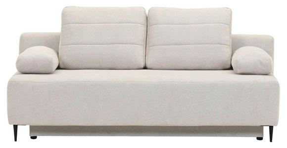 SCHLAFSOFA Flachgewebe Naturfarben  - Schwarz/Naturfarben, KONVENTIONELL, Textil/Metall (197/75/100cm) - Carryhome