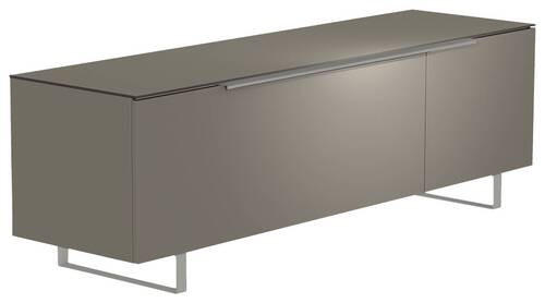 LOWBOARD Grau, Alufarben  160/51/45 cm  - Alufarben/Grau, Design, Glas/Holzwerkstoff (160/51/45cm) - Moderano