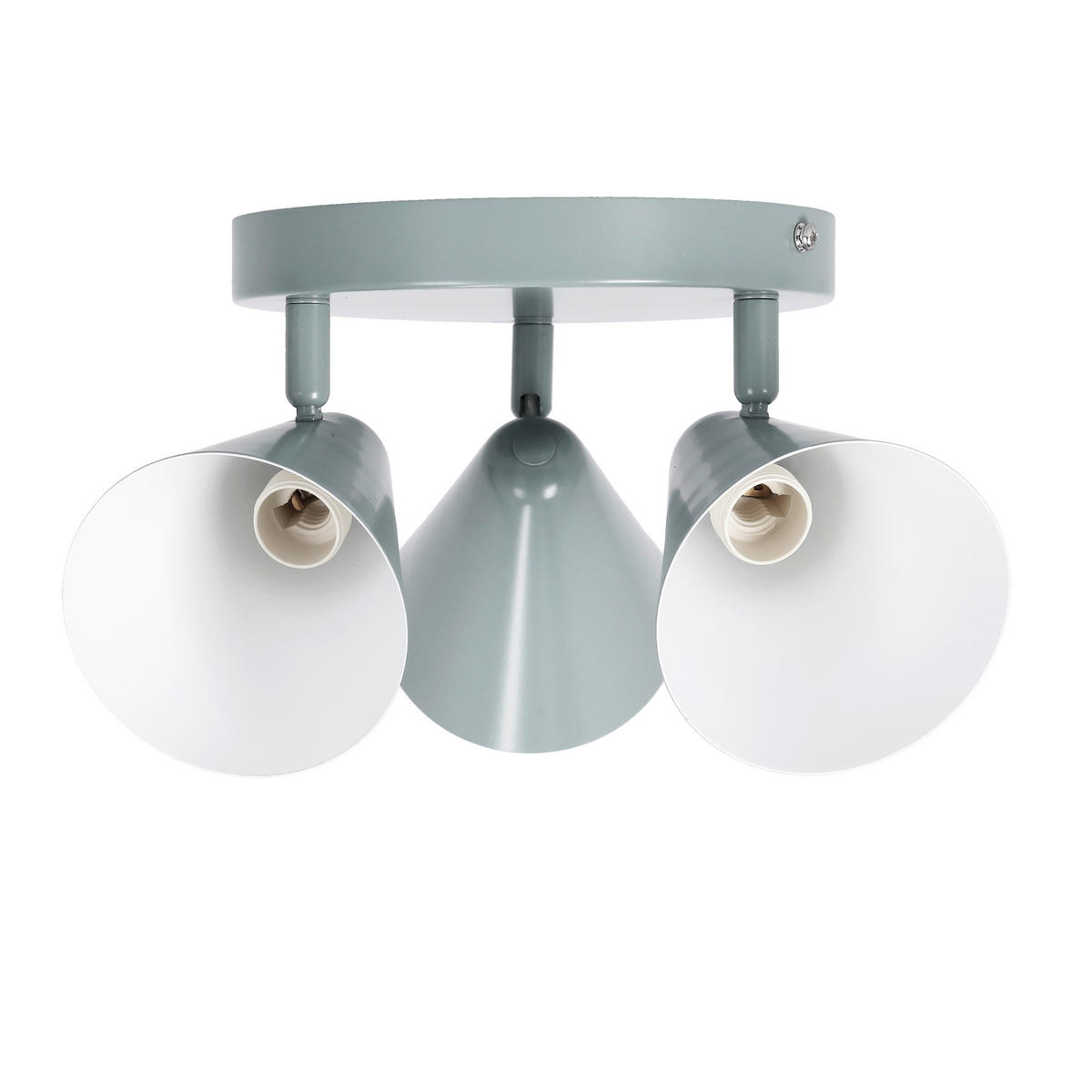 DECKENSTRAHLER 34/34/16 cm   - Grau, Trend, Metall (34/34/16cm)