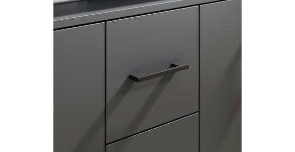 SIDEBOARD in 139/90/34 cm - Anthrazit/Schwarz, KONVENTIONELL, Holzwerkstoff/Kunststoff (139/90/34cm) - Carryhome