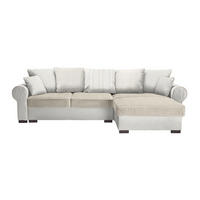 WOHNLANDSCHAFT Creme, Naturfarben Mikrofaser  - Creme/Braun, ROMANTIK / LANDHAUS, Kunststoff/Textil (310/193cm) - Livetastic