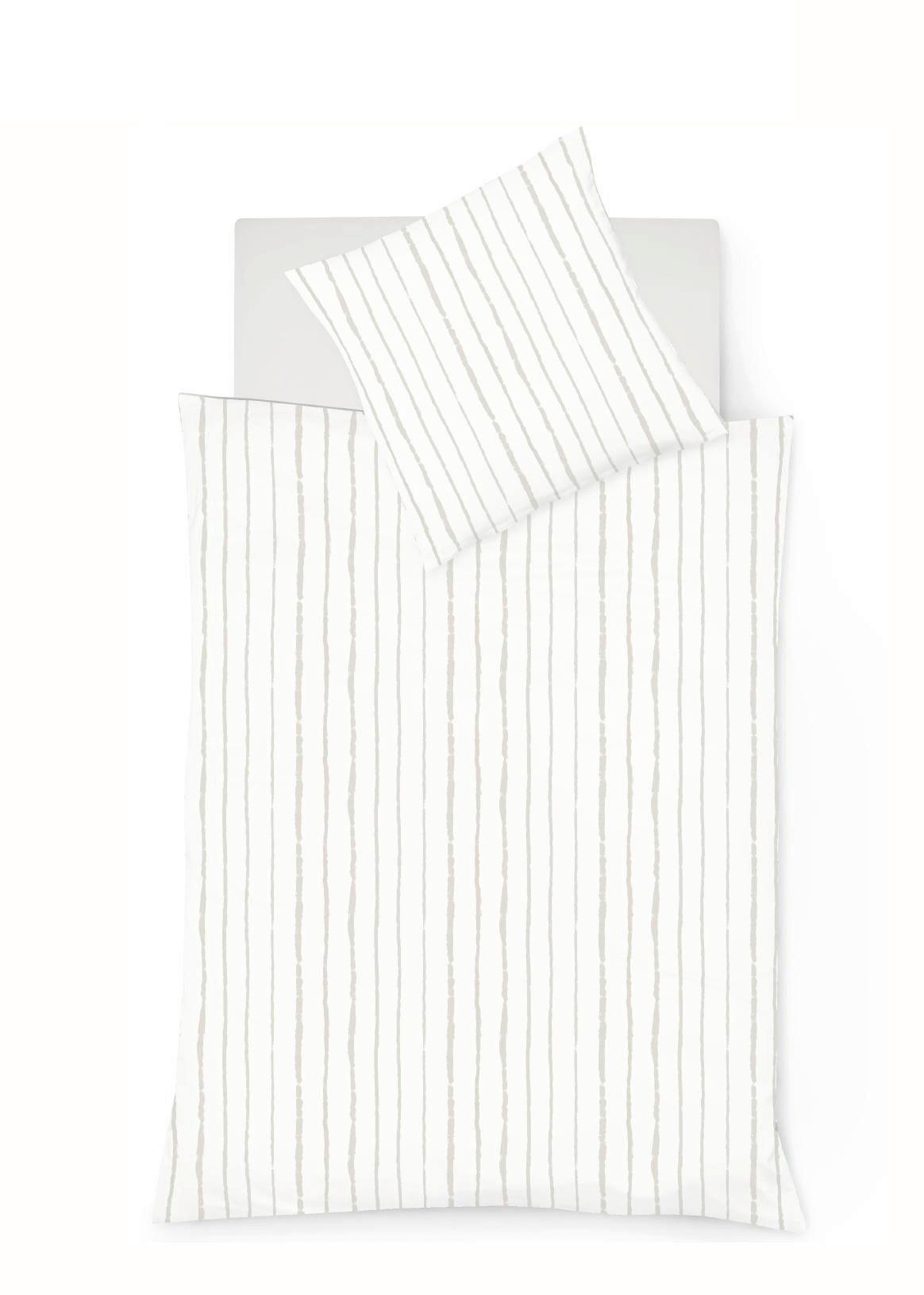 BETTWÄSCHE 135/200 cm Provence Cassis Leinenoptik  - Beige, Basics, Textil (135/200cm) - Fleuresse