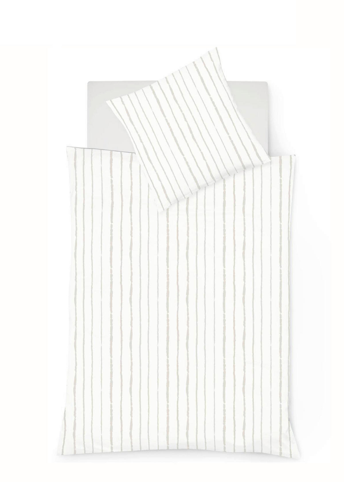 BETTWÄSCHE Provence Cassis Leinenoptik 200/220 cm  - Beige, Basics, Textil (200/220cm) - Fleuresse