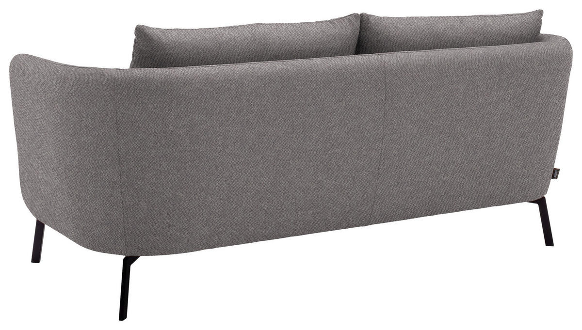 2,5-SITZER  in Flachgewebe Grau, Lila  - Lila/Schwarz, Design, Textil/Metall (190/71/91cm) - Schöner Wohnen