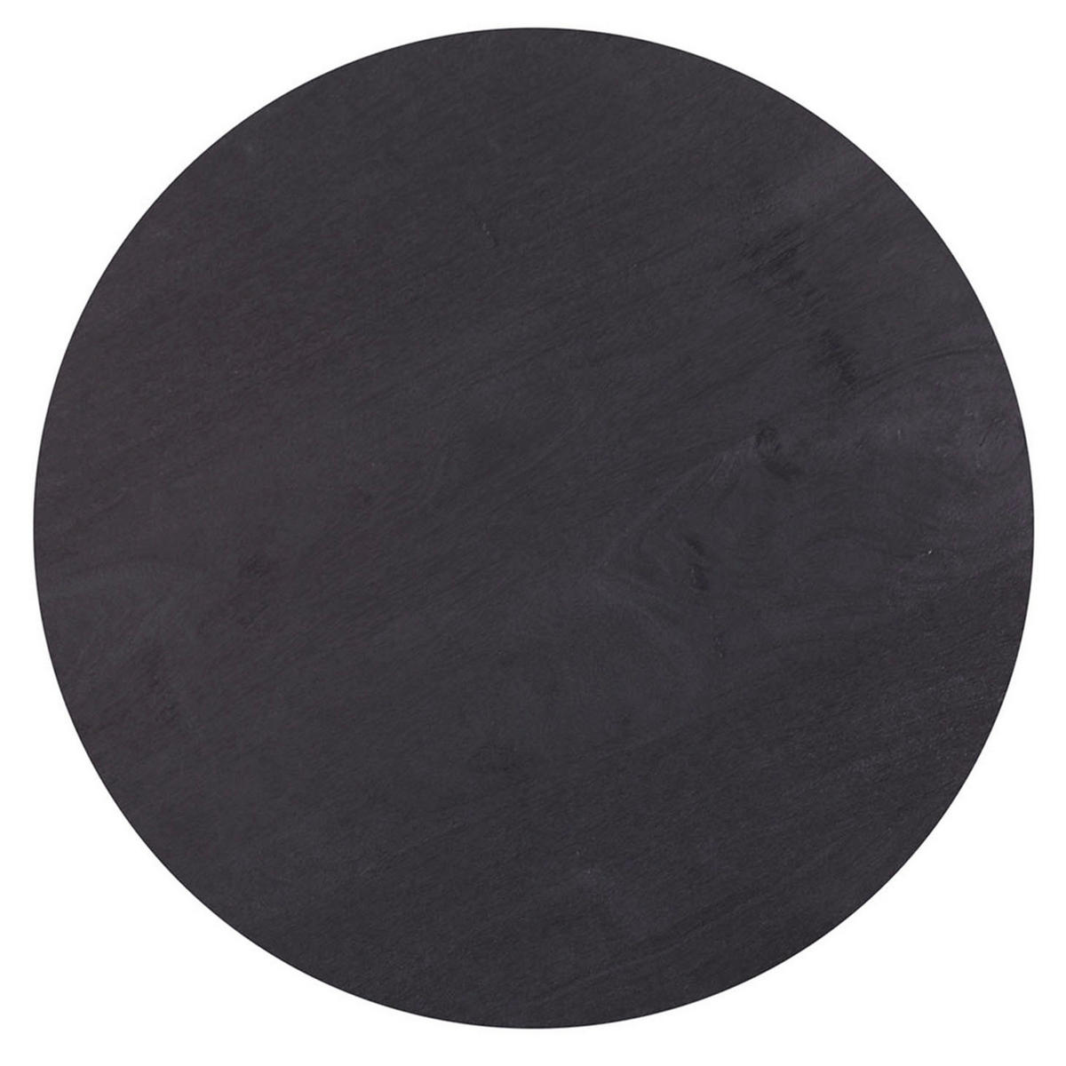 BEISTELLTISCH 70/70/45 cm Mangoholz massiv Schwarz rund  - Schwarz, LIFESTYLE, Holz (70/70/45cm) - Landscape