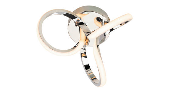 LED-DECKENLEUCHTE 34,5/19 cm   - Chromfarben, Design, Kunststoff/Metall (34,5/19cm) - Novel
