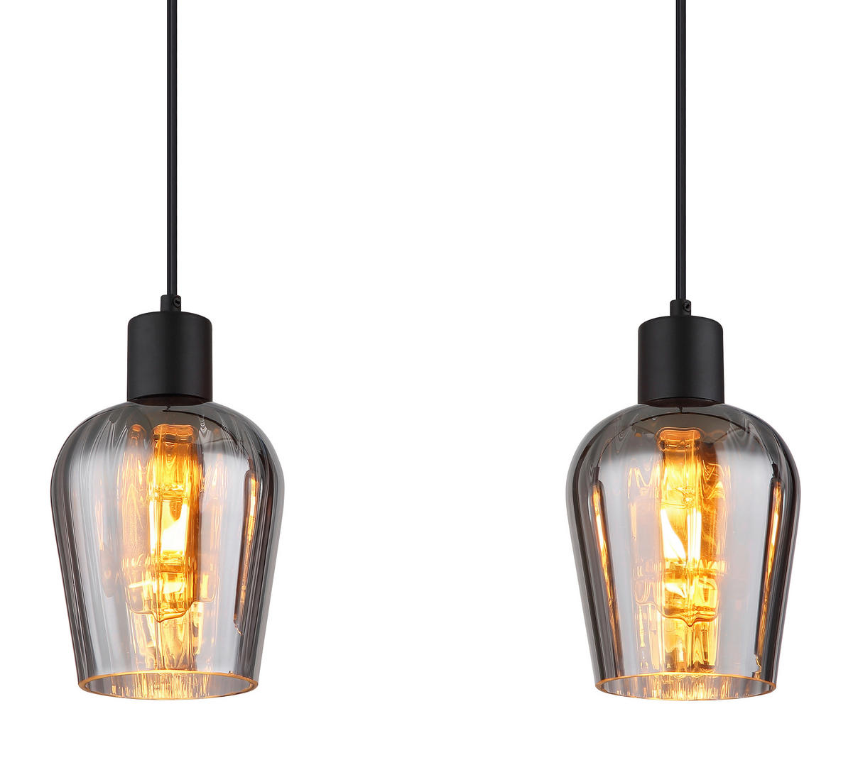 HÄNGLAMPA RYAN 103,5/13,5/150 cm  - grå/svart, Basics, metall/glas (103,5/13,5/150cm)