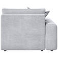 BIGSOFA Cord Hellgrau  - Hellgrau/Schwarz, MODERN, Kunststoff/Textil (117/93/190cm) - Carryhome