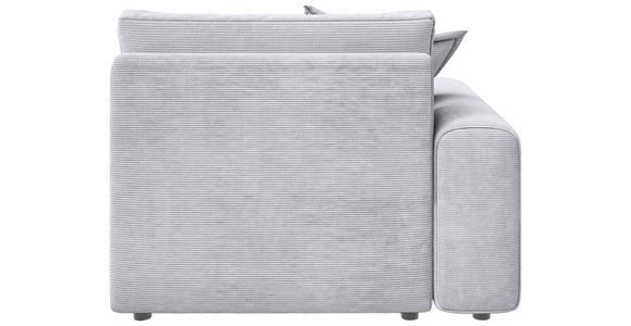 BIGSOFA Cord Hellgrau  - Hellgrau/Schwarz, MODERN, Kunststoff/Textil (117/93/190cm) - Carryhome